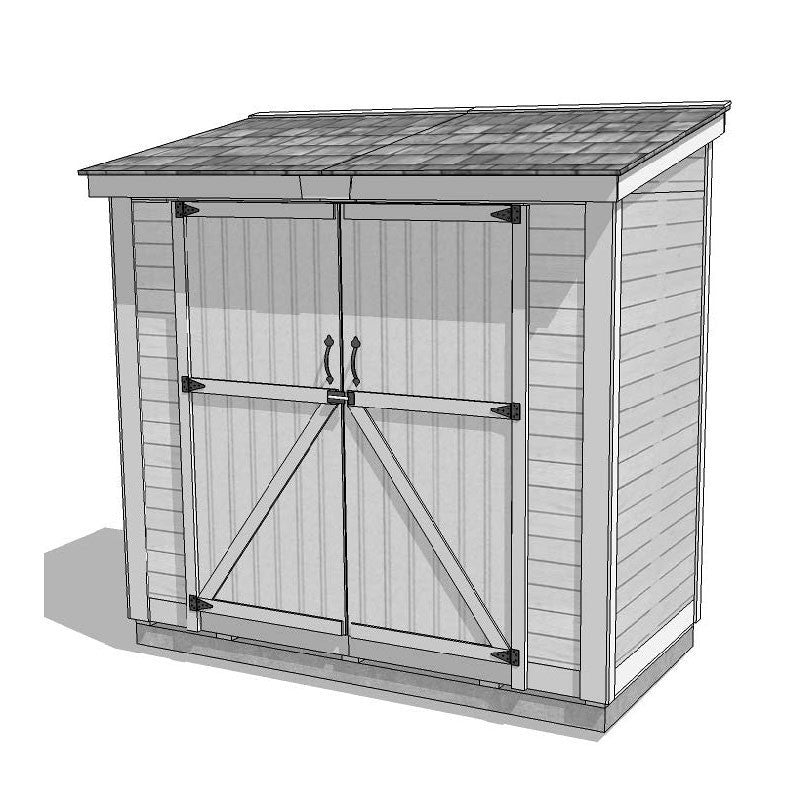8' x 4' GardenSaver Storage Shed - Double Doors