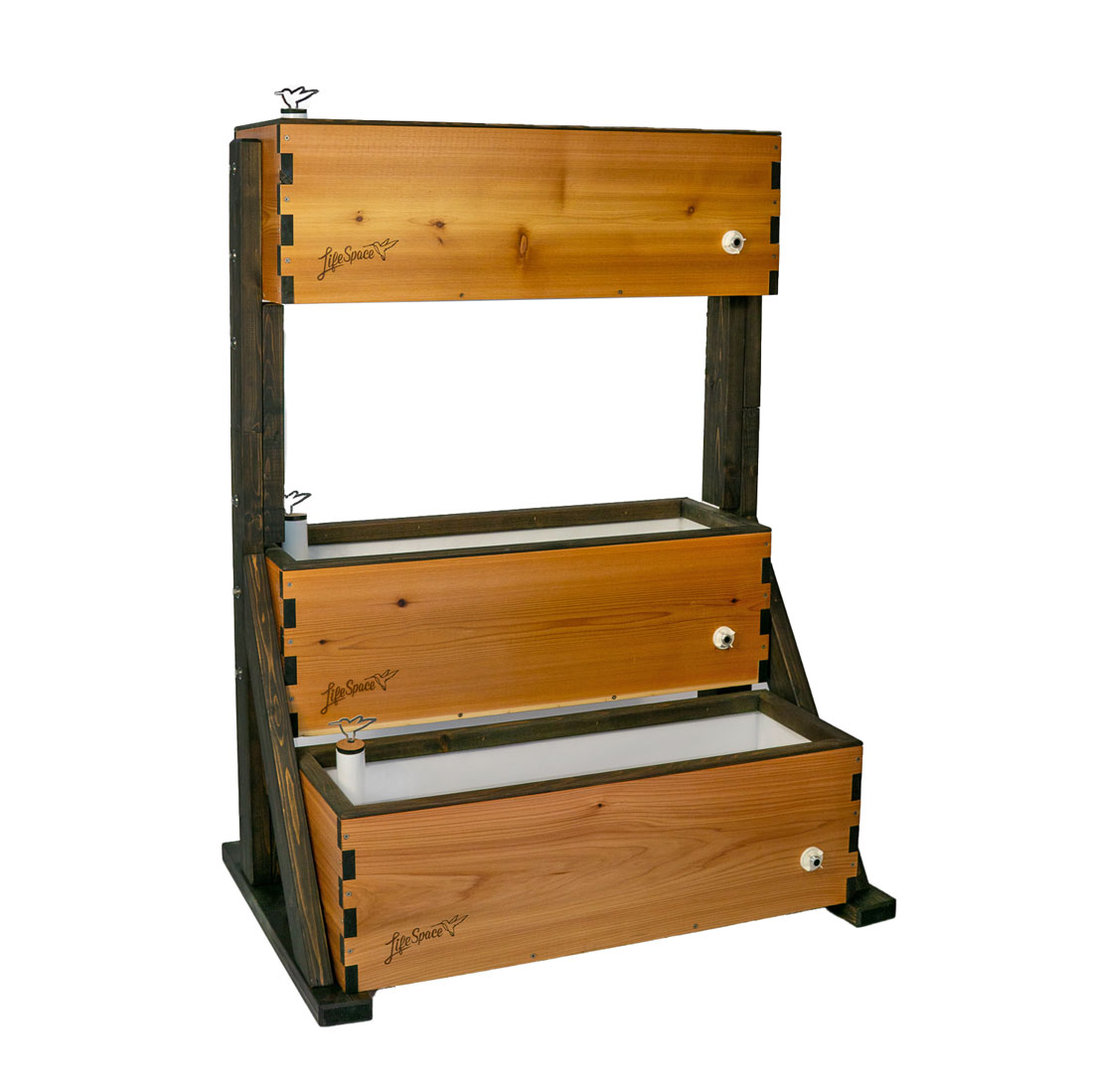 Canopy Self-Watering Vertical Cedar Planter