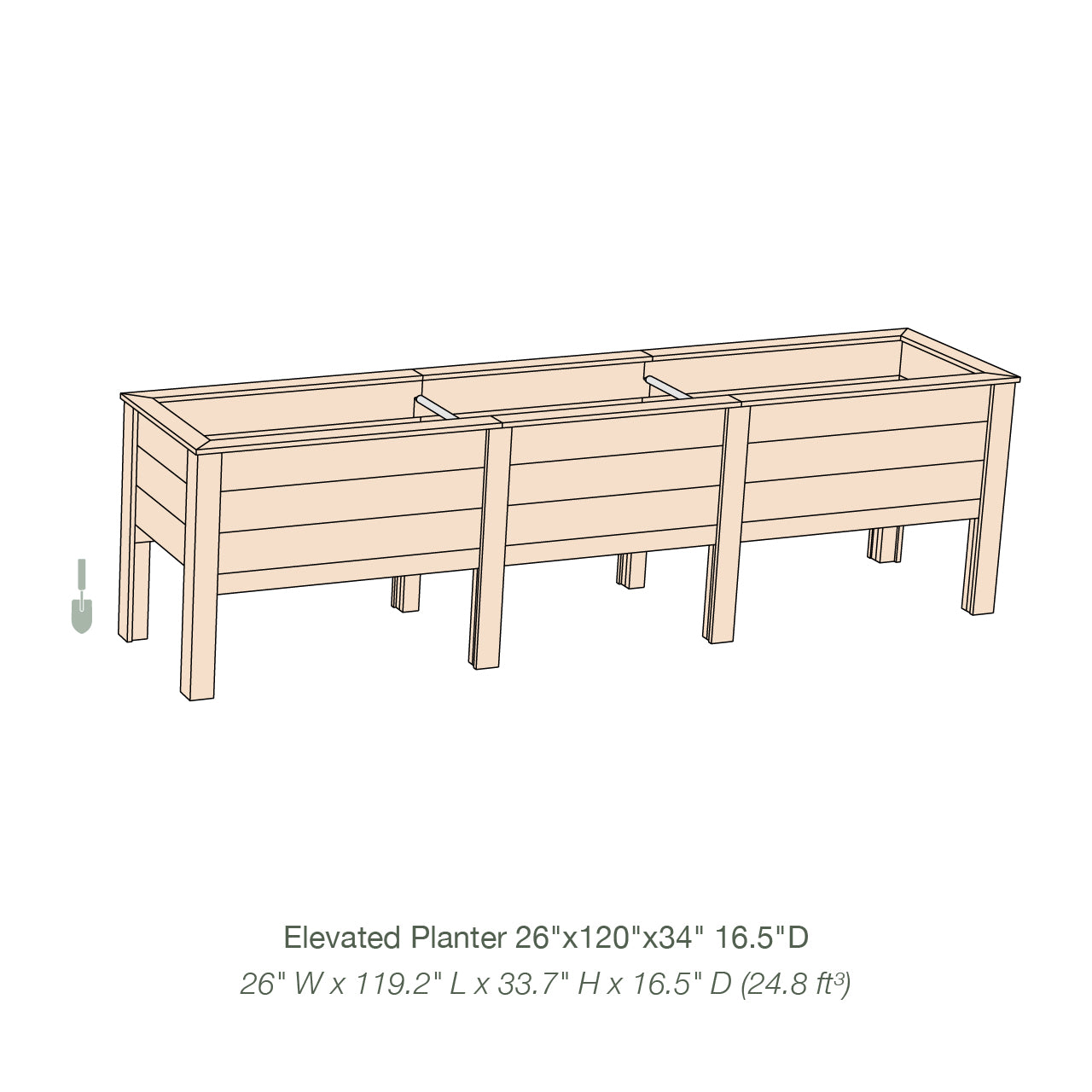 Natural Cedar Elevated Garden Planter