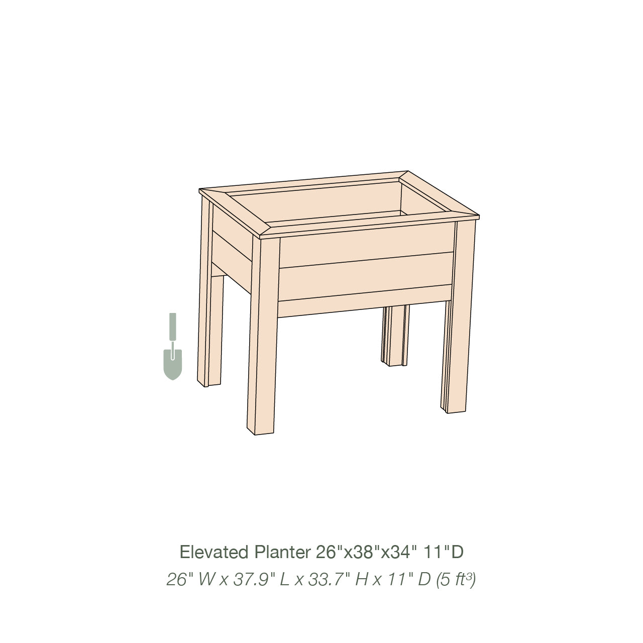 Natural Cedar Elevated Garden Planter