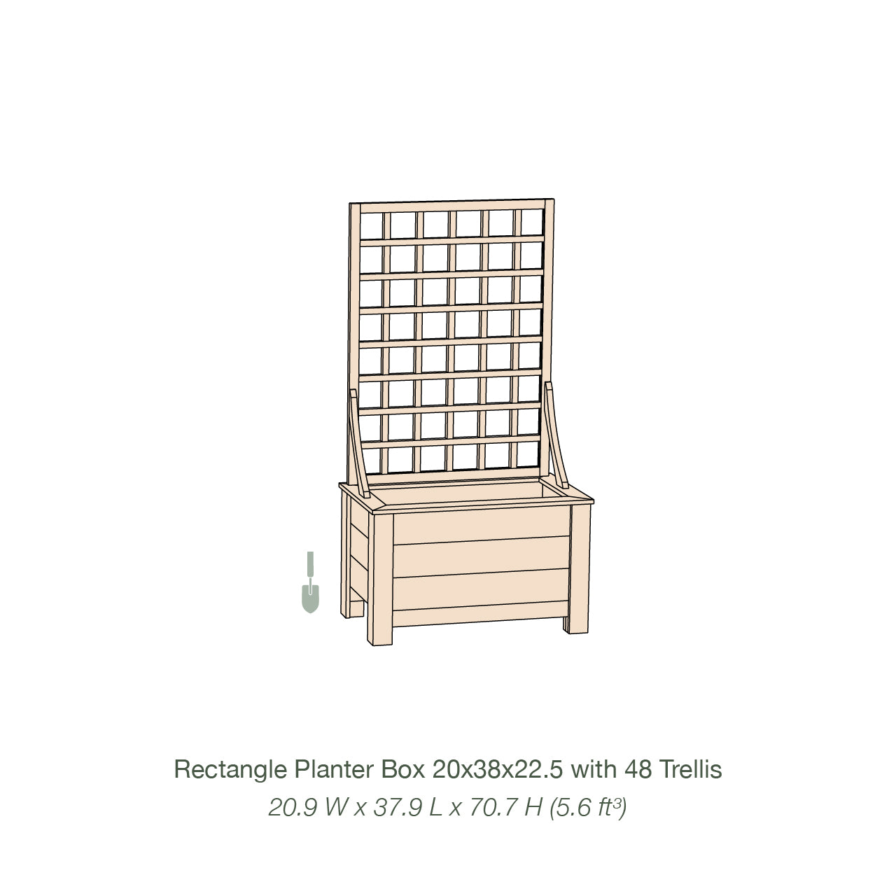 Natural Cedar Planter Box with Trellis