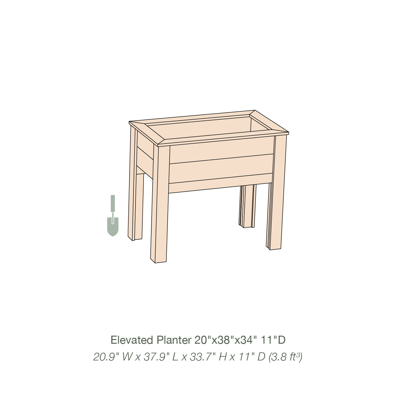 Natural Cedar Elevated Garden Planter