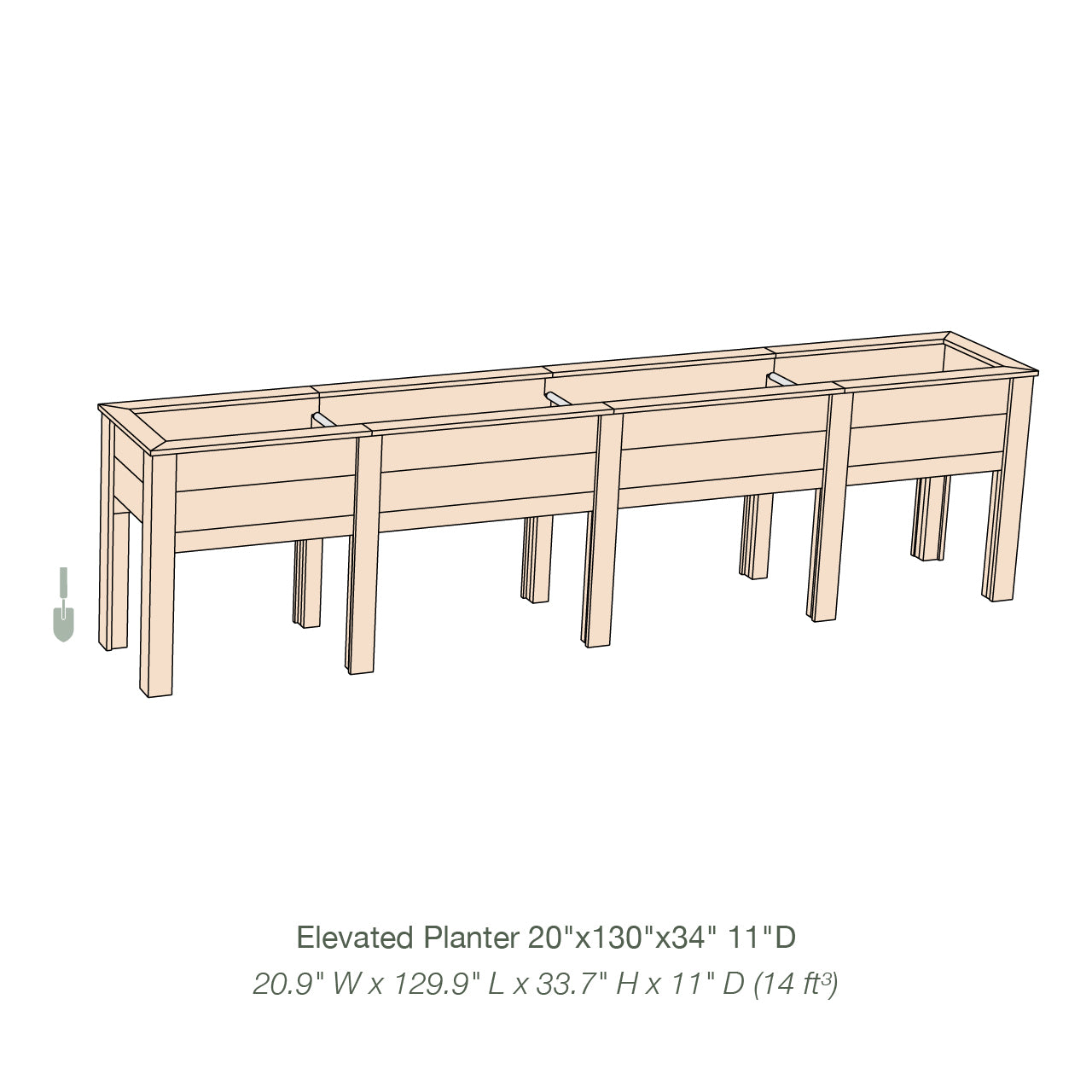 Natural Cedar Elevated Garden Planter