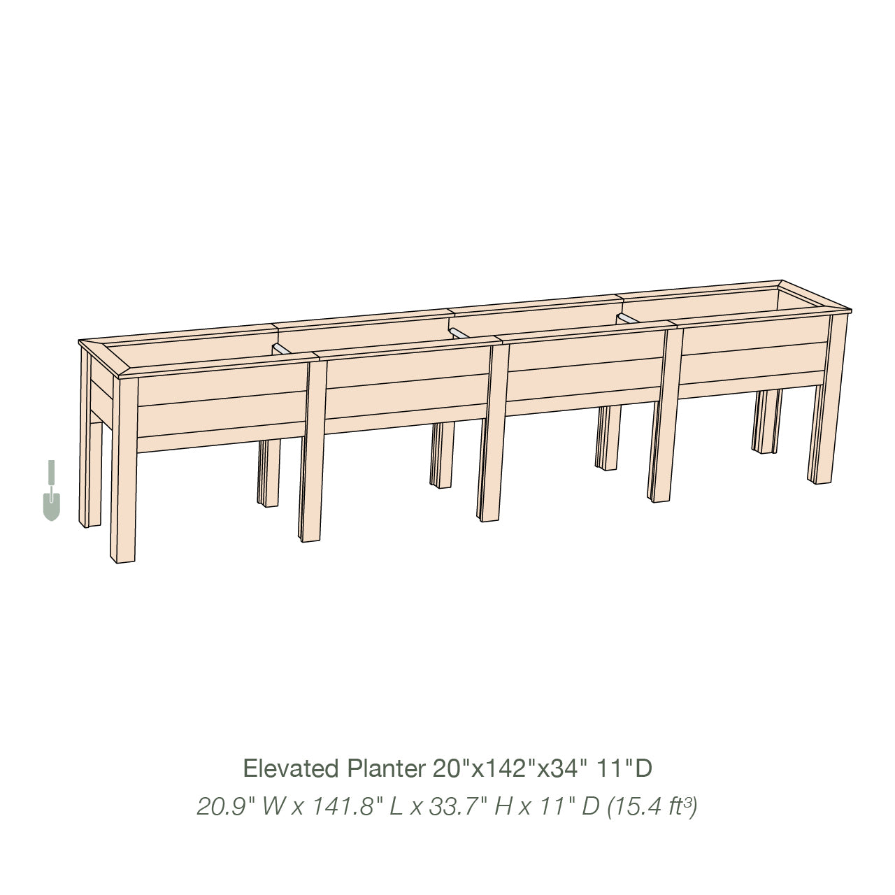 Natural Cedar Elevated Garden Planter