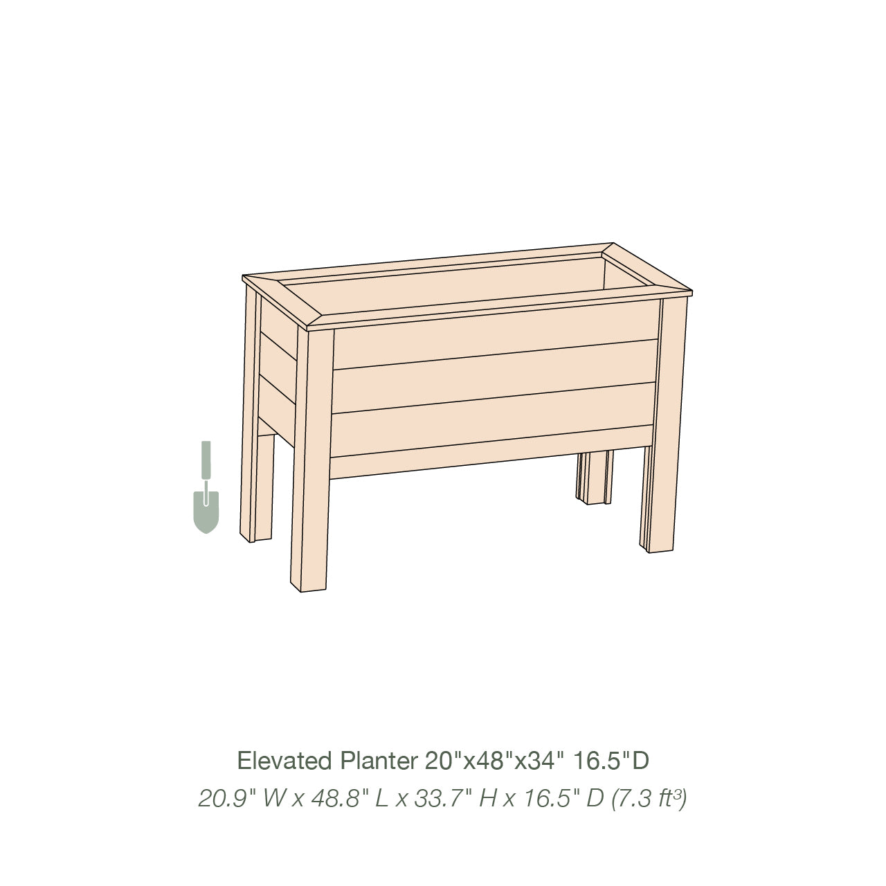 Natural Cedar Elevated Garden Planter
