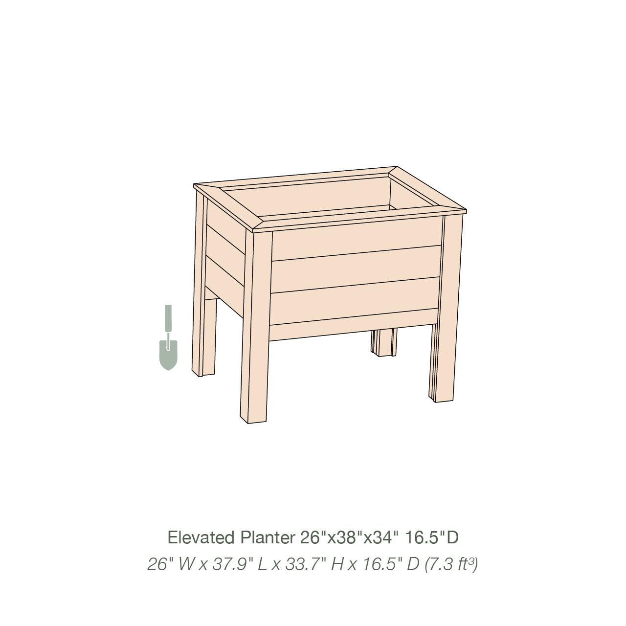 Natural Cedar Elevated Garden Planter