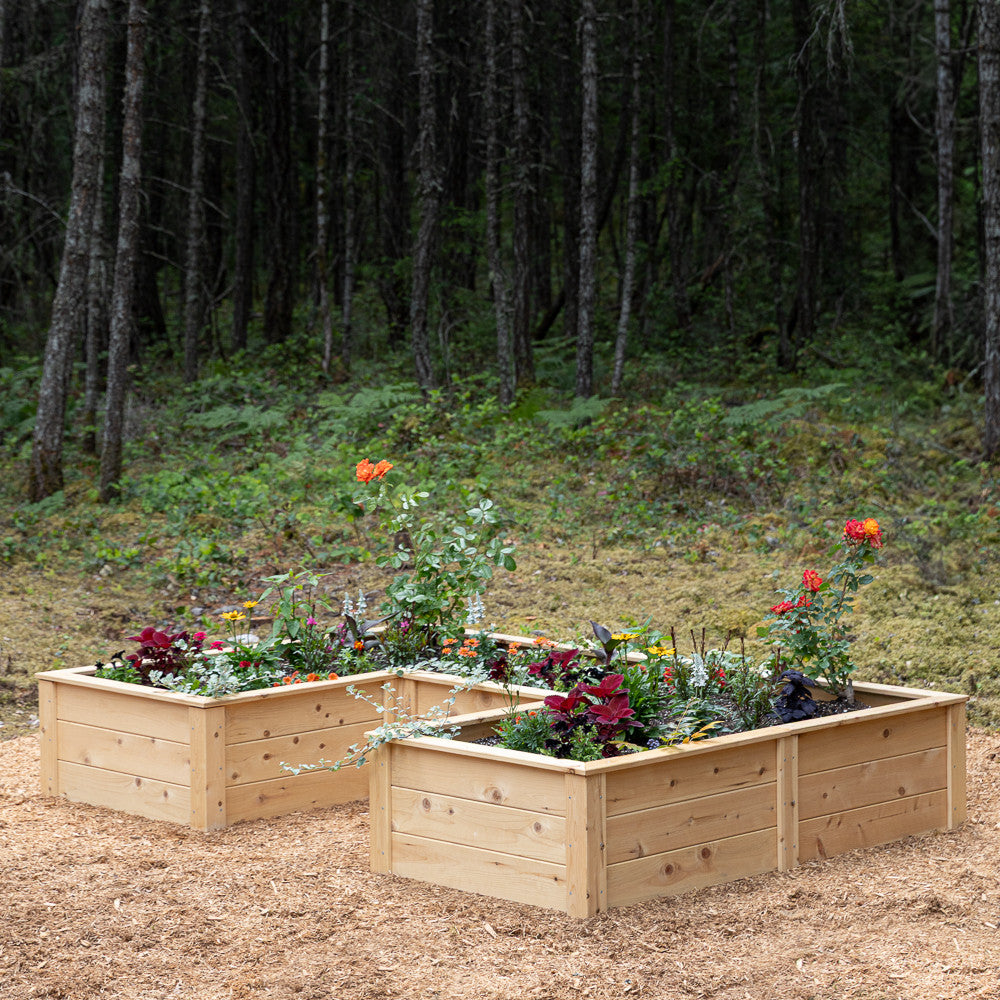 Natural Cedar 9' U-Shaped Raised Garden Beds