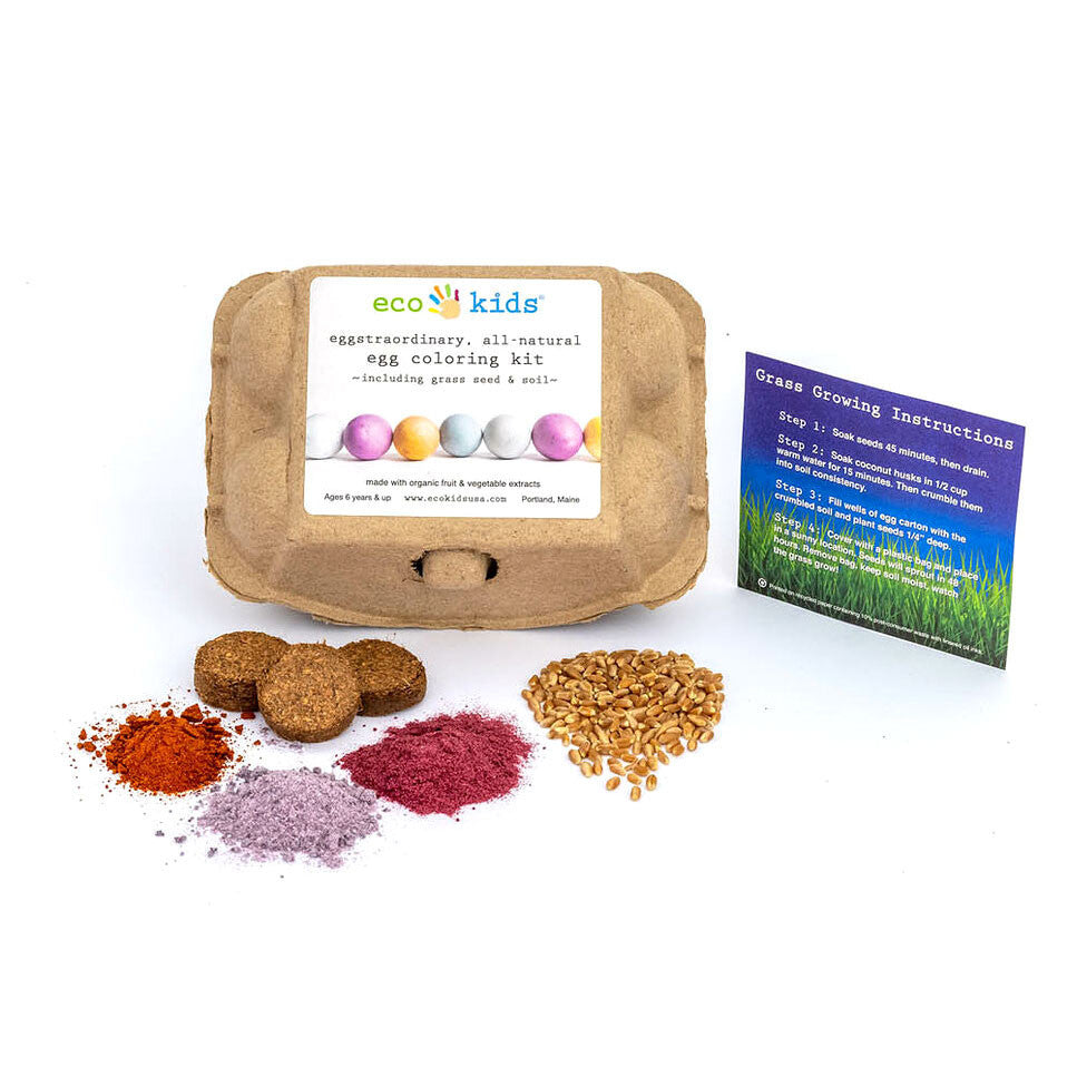 Egg Coloring with Seed Growing Kit