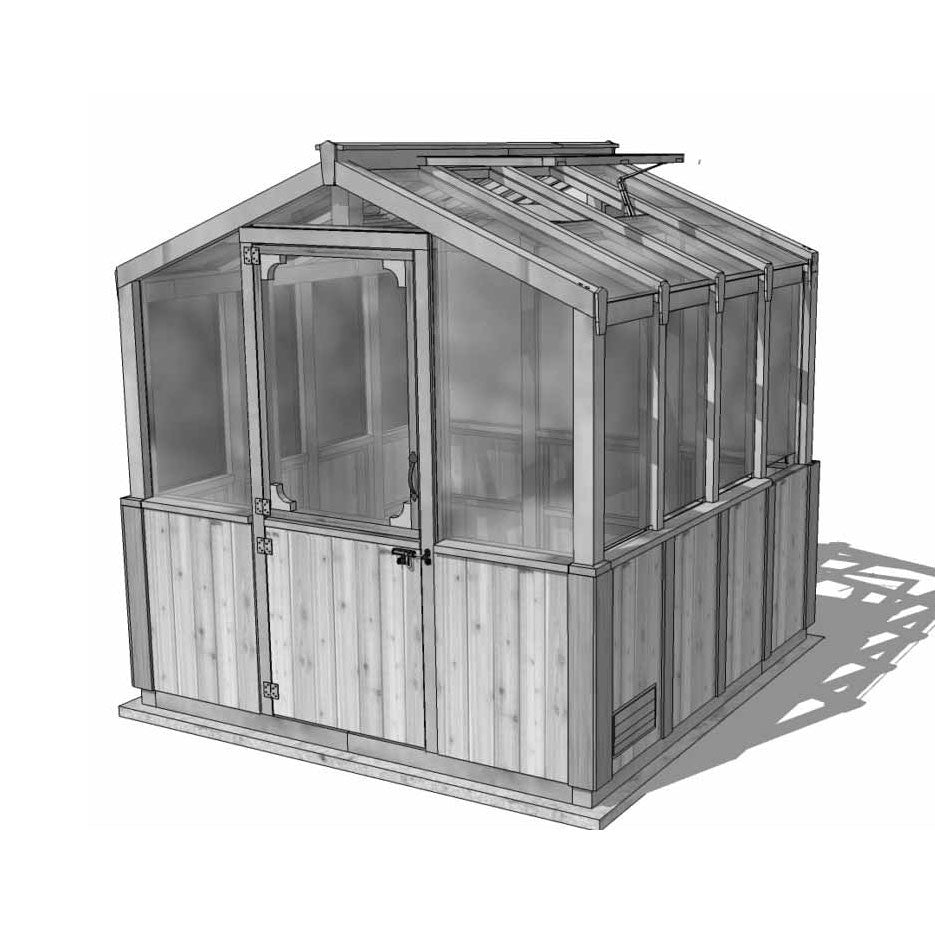 8' x 8' Cedar Greenhouse