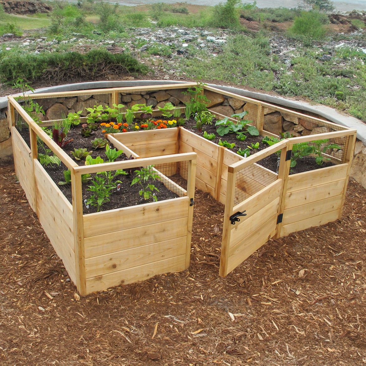 Cedar Complete Raised Garden Bed Kit - 8' x 8' x 20"