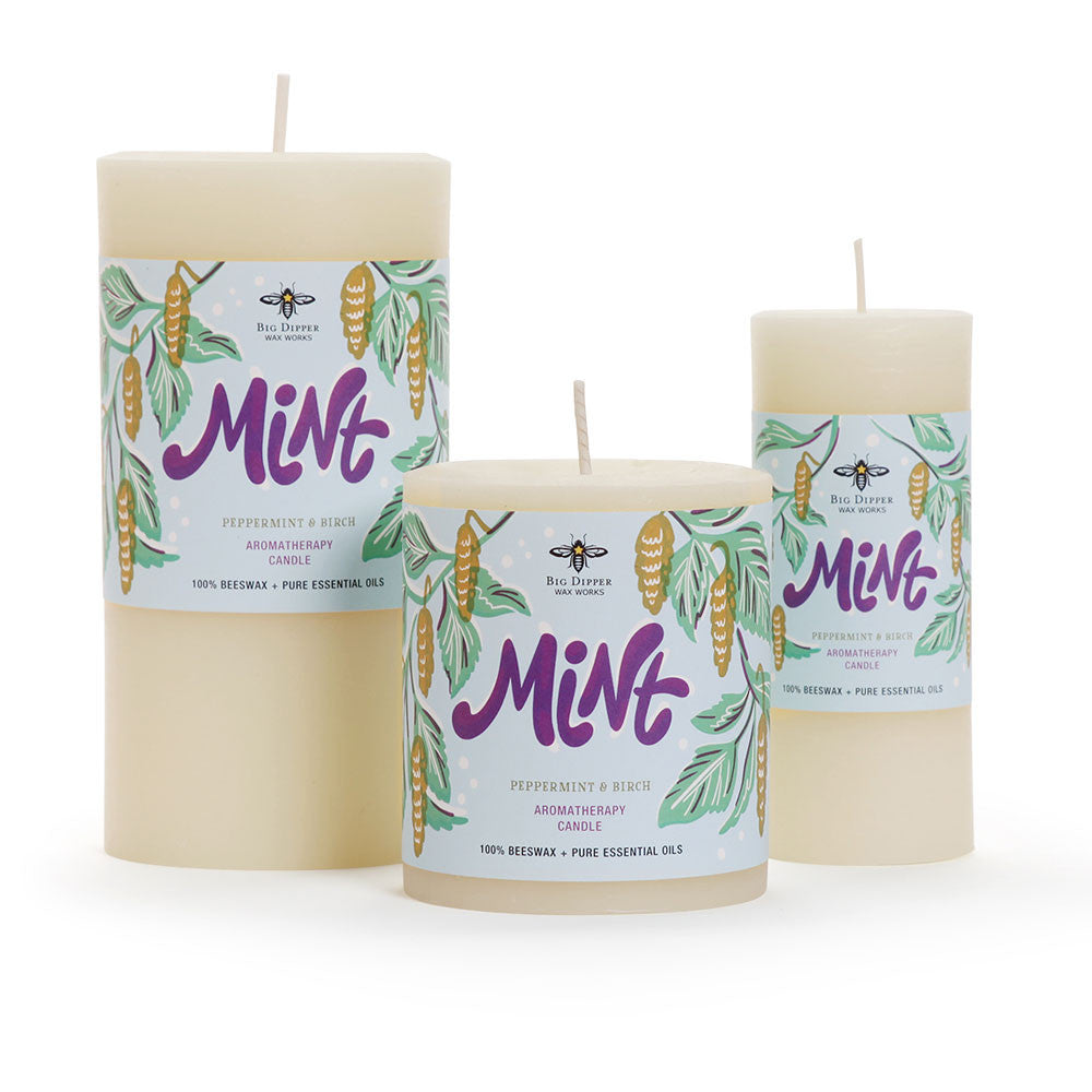 Holiday Aromatherapy Beeswax Pillars