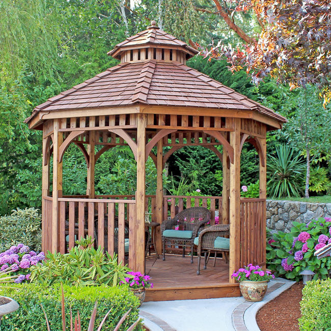 10' Cedar Panelized Octagon Gazebo