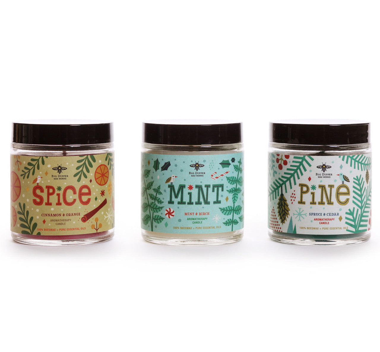 Holiday Aromatherapy Beeswax Candles in Jar