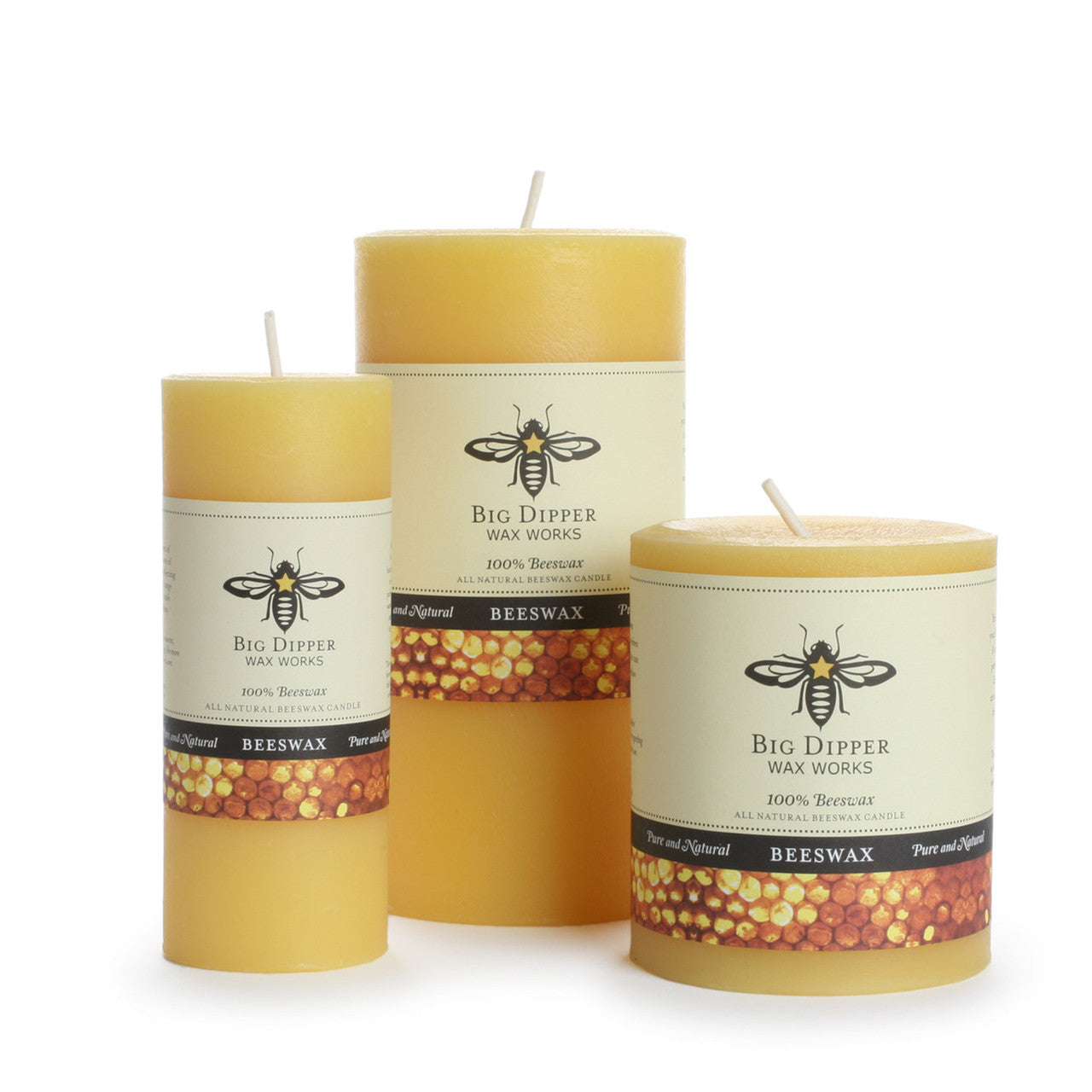 Pure Beeswax Pillars