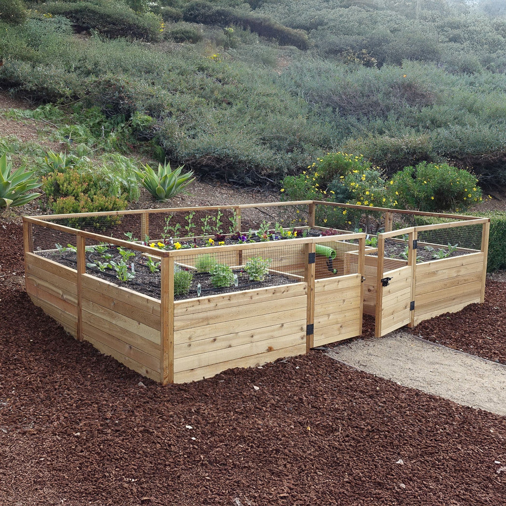 Cedar Complete Raised Garden Bed Kit - 12' x 8'