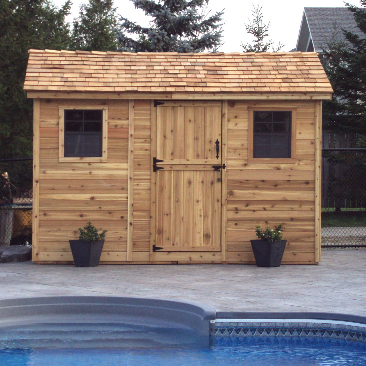 12' x 8' Western Red Cedar – Cabana Shed