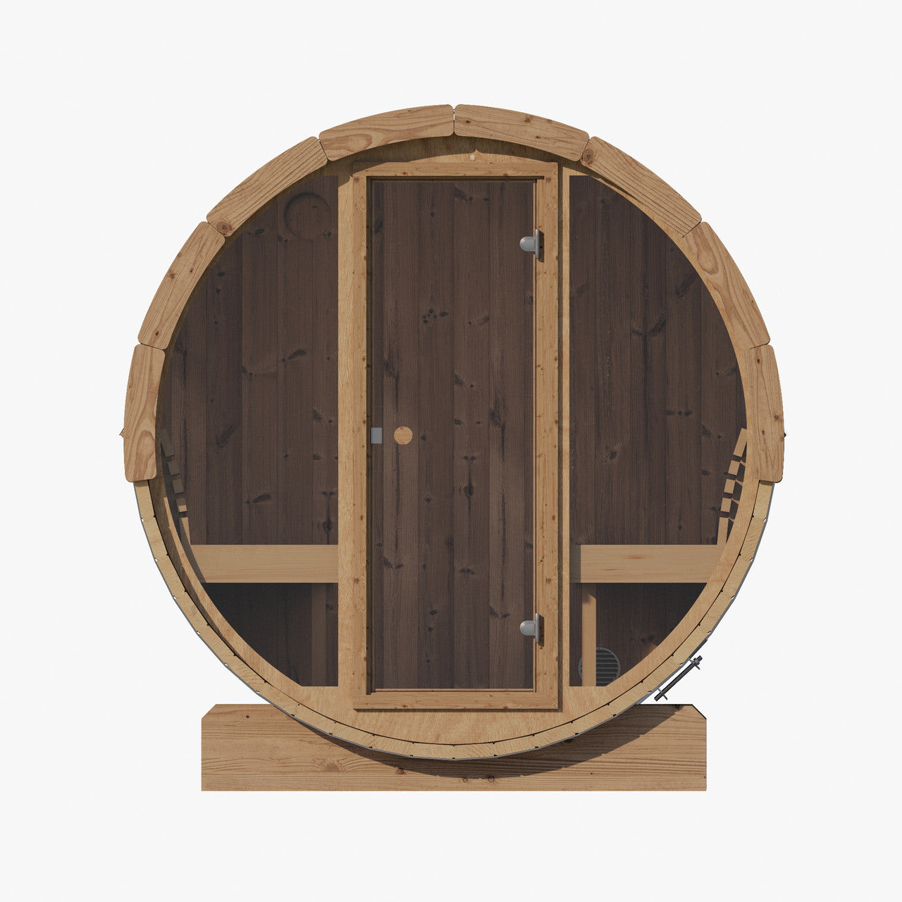 Outdoor Wooden Barrel Sauna - Panorama