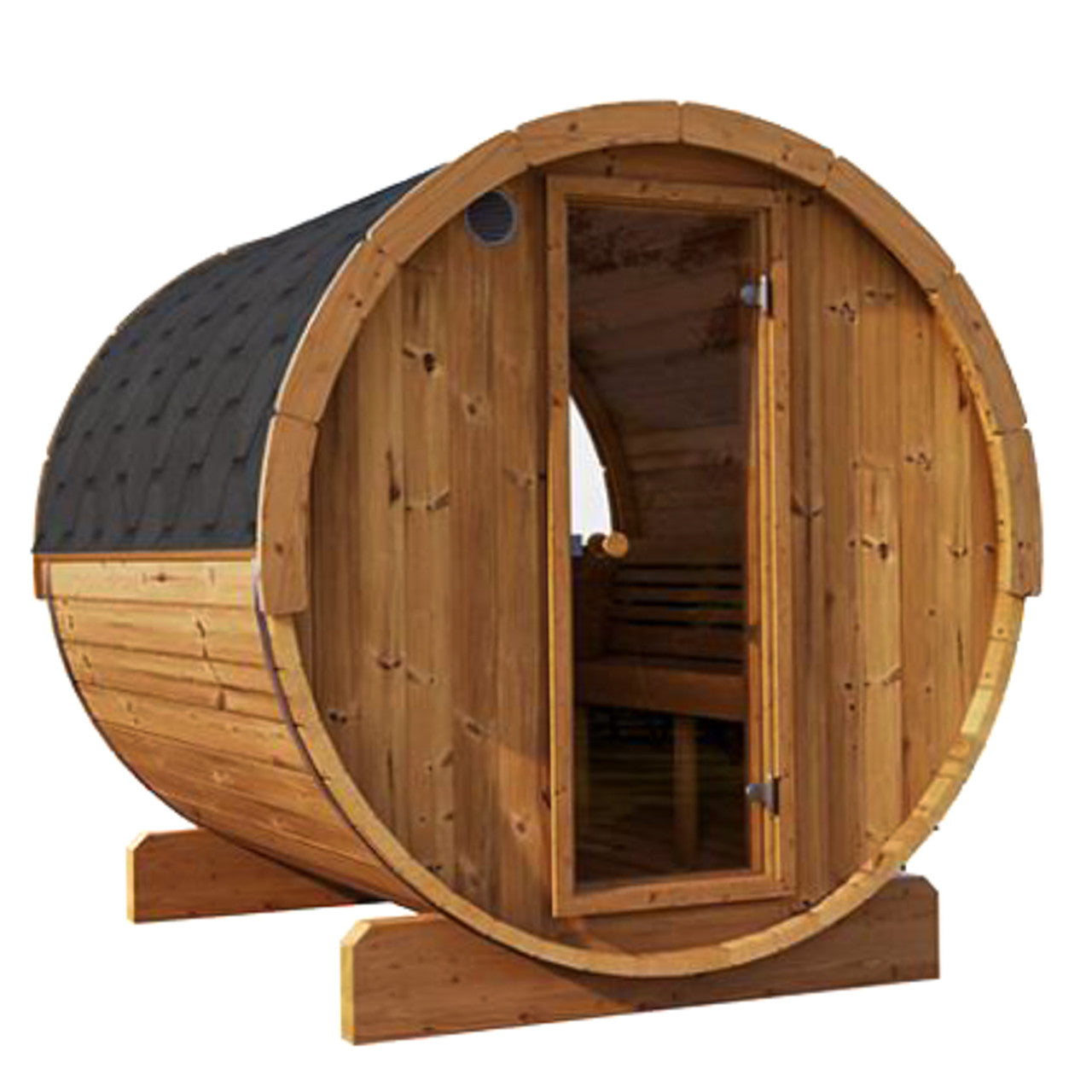 Outdoor Wooden Barrel Sauna - Vista