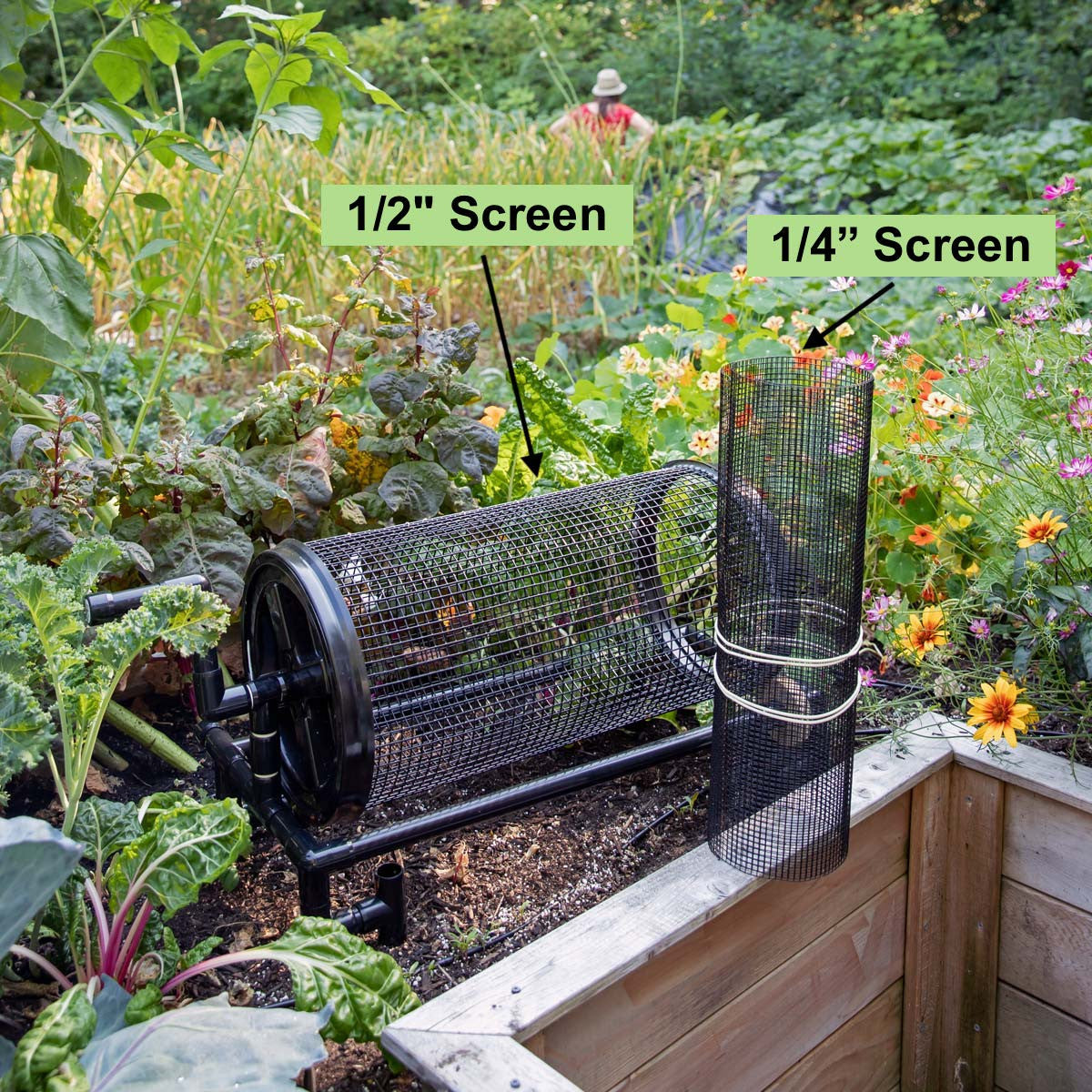 Deluxe Heavy Duty Rolling Garden Sifter