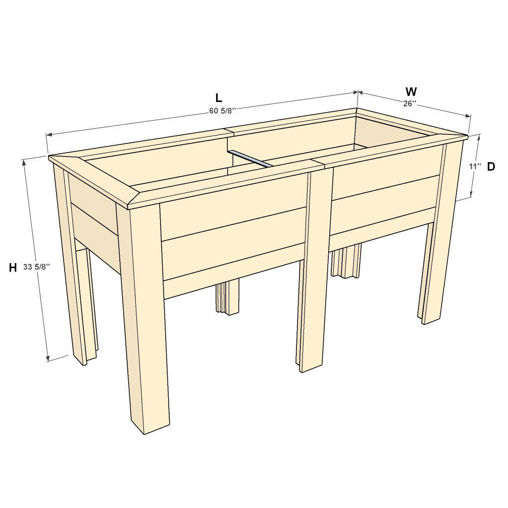 Natural Cedar Elevated Garden Planter