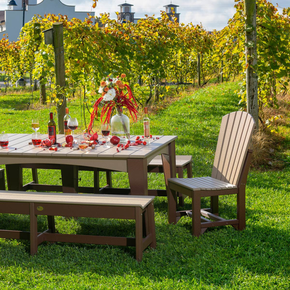 Weatherwood & Chestnut Brown - Dining Height