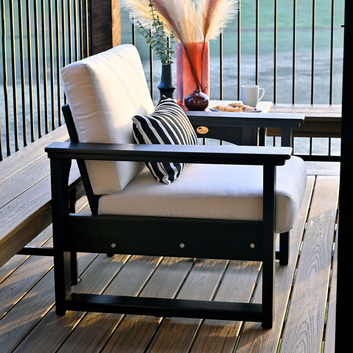 Black Frame & Canvas Cushion