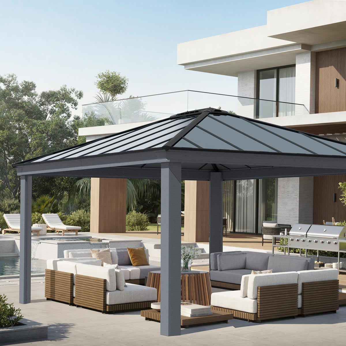 14' Dallas Aluminum Hardtop Gazebo Kit