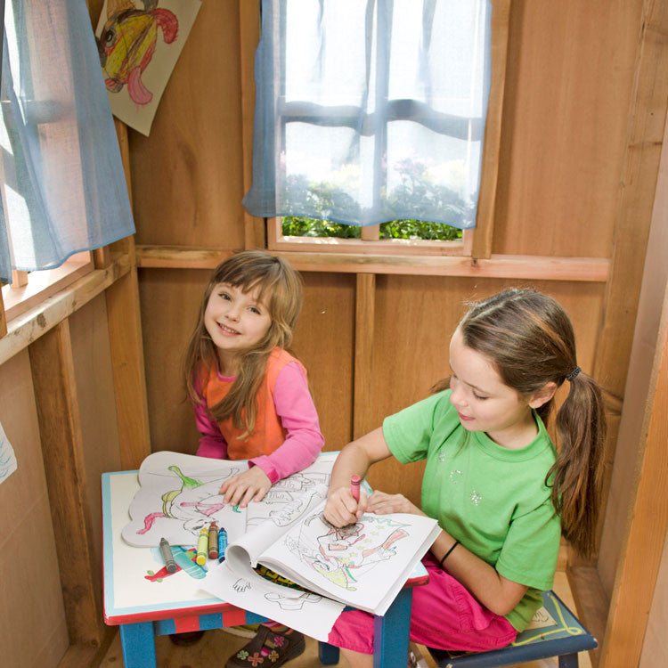 6' x 6' Little Cedar Playhouse & Sandbox