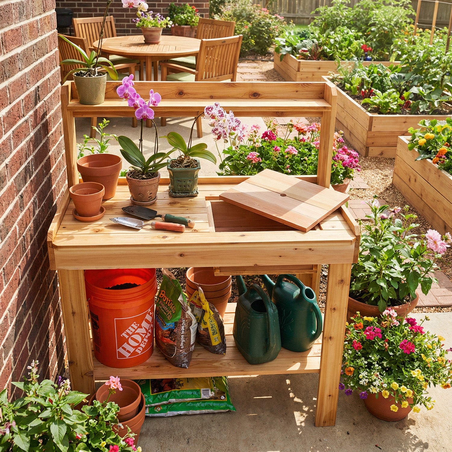 4' x 2' Cedar Potting Bench
