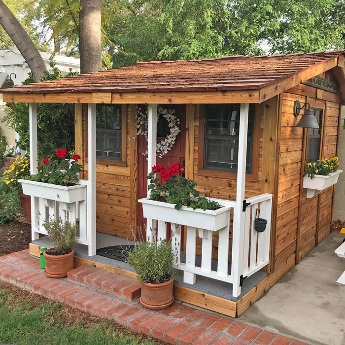 7' x 9' Cedar Cabin Playhouse & Sandbox