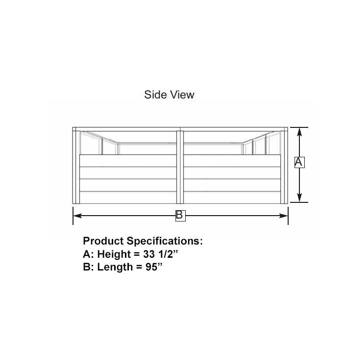 8' x 8' Garden Kit - Side View