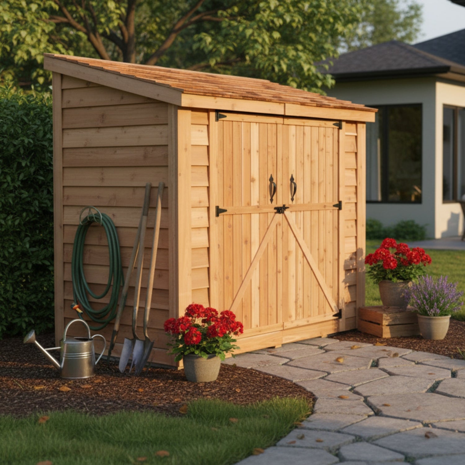 8' x 4' SpaceSaver Storage Shed - Double Doors