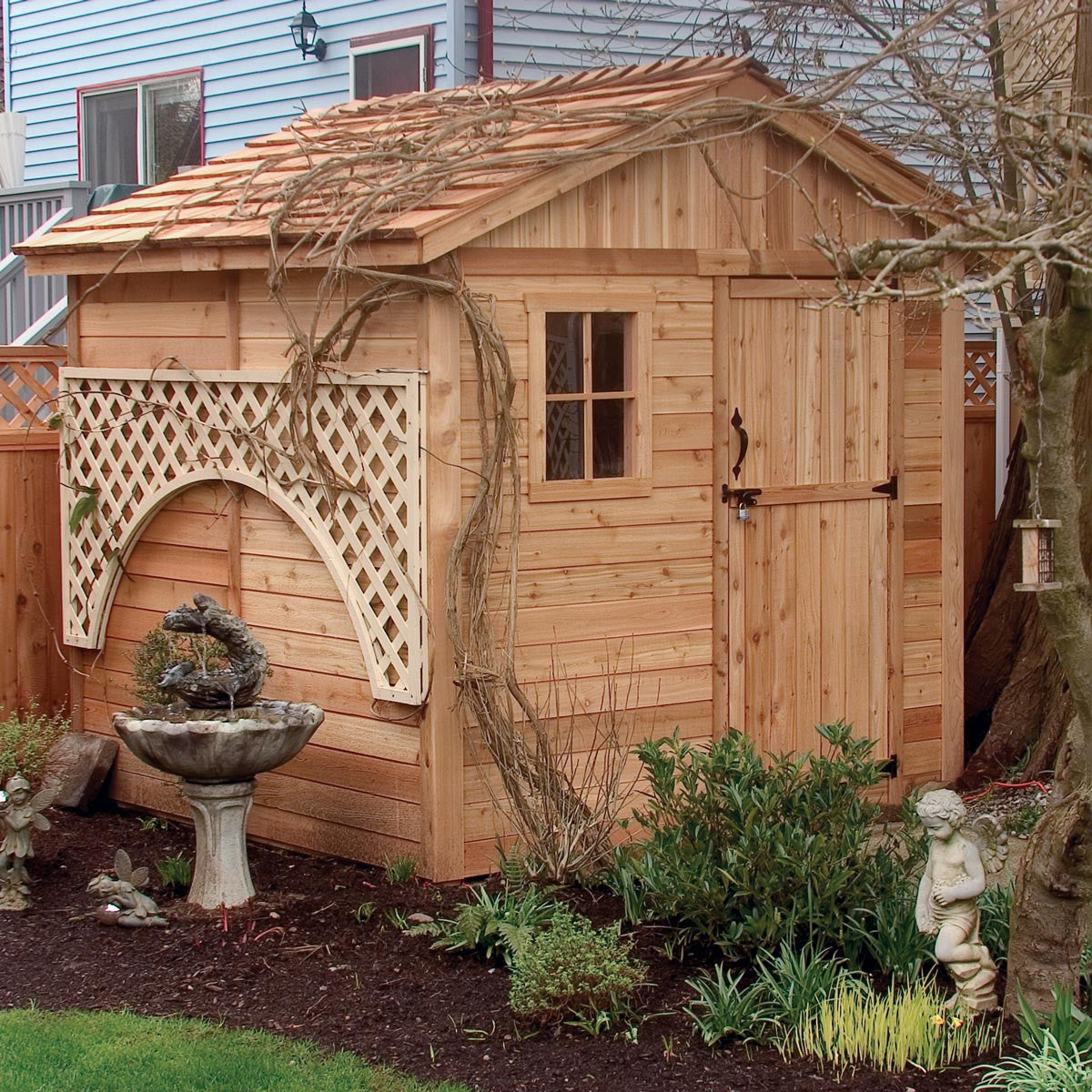 8' x 8' Gardener Cedar Storage Shed