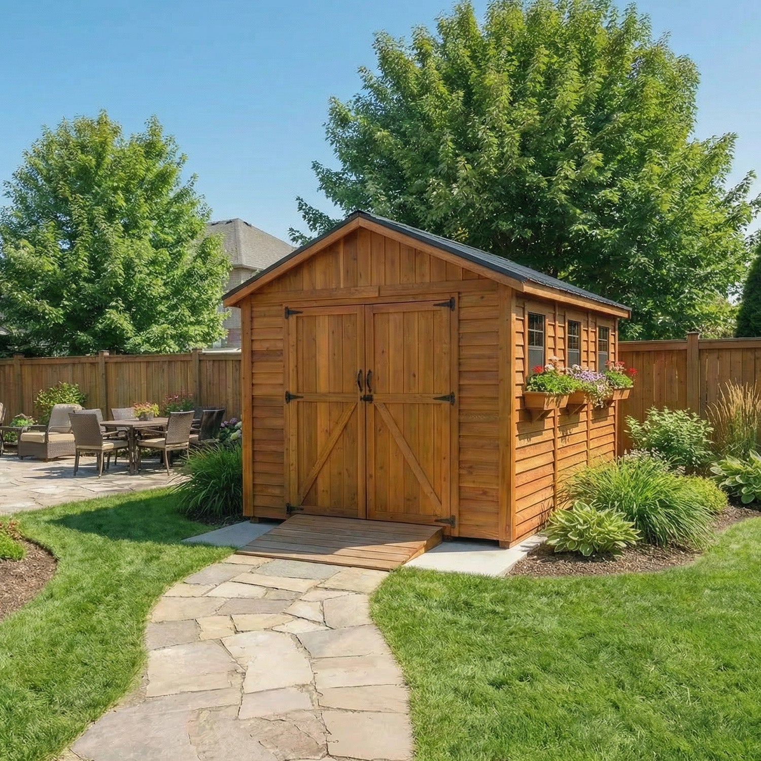 8' x 12' Space Master Cedar Storage Shed