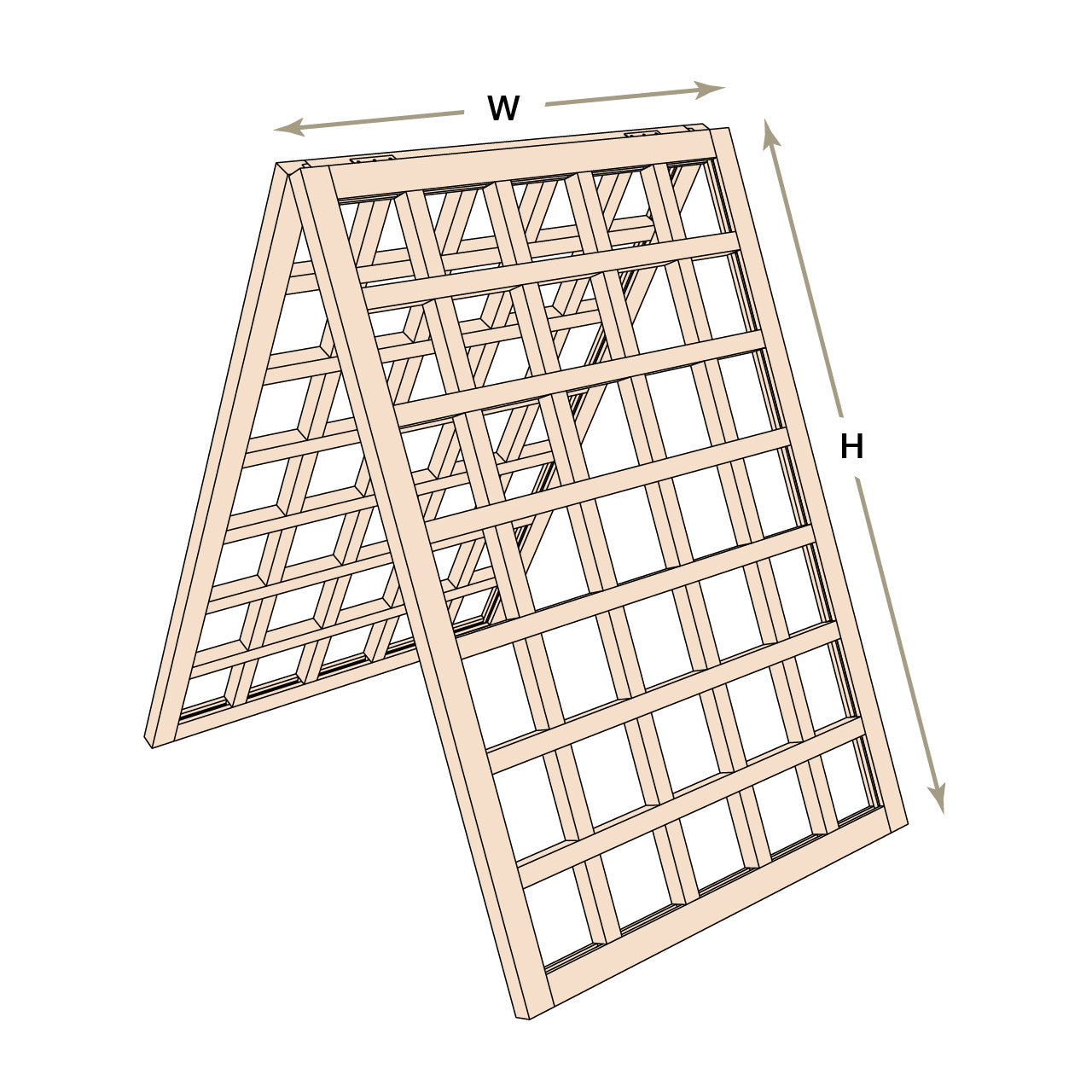 Natural Cedar A-Frame Trellises
