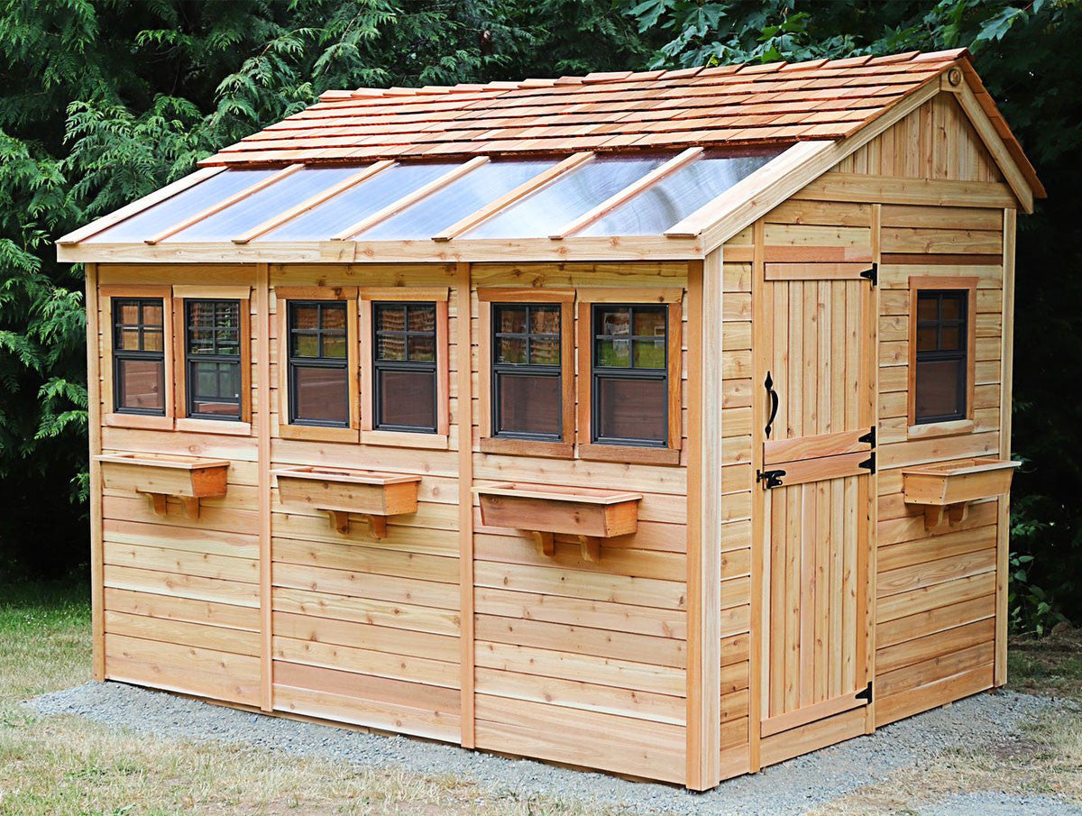 8' x 12' SunShed with cedar roof 