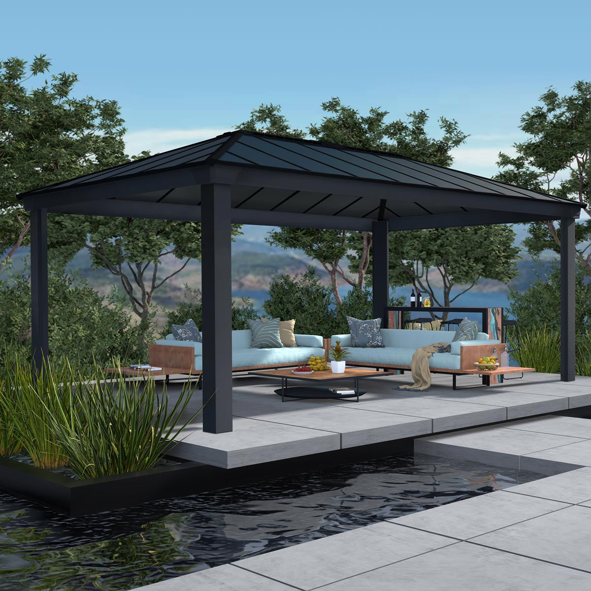 12' Dallas Aluminum Hardtop Gazebo Kit