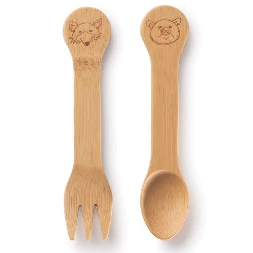 Bamboo Baby Fork and Spoon Set