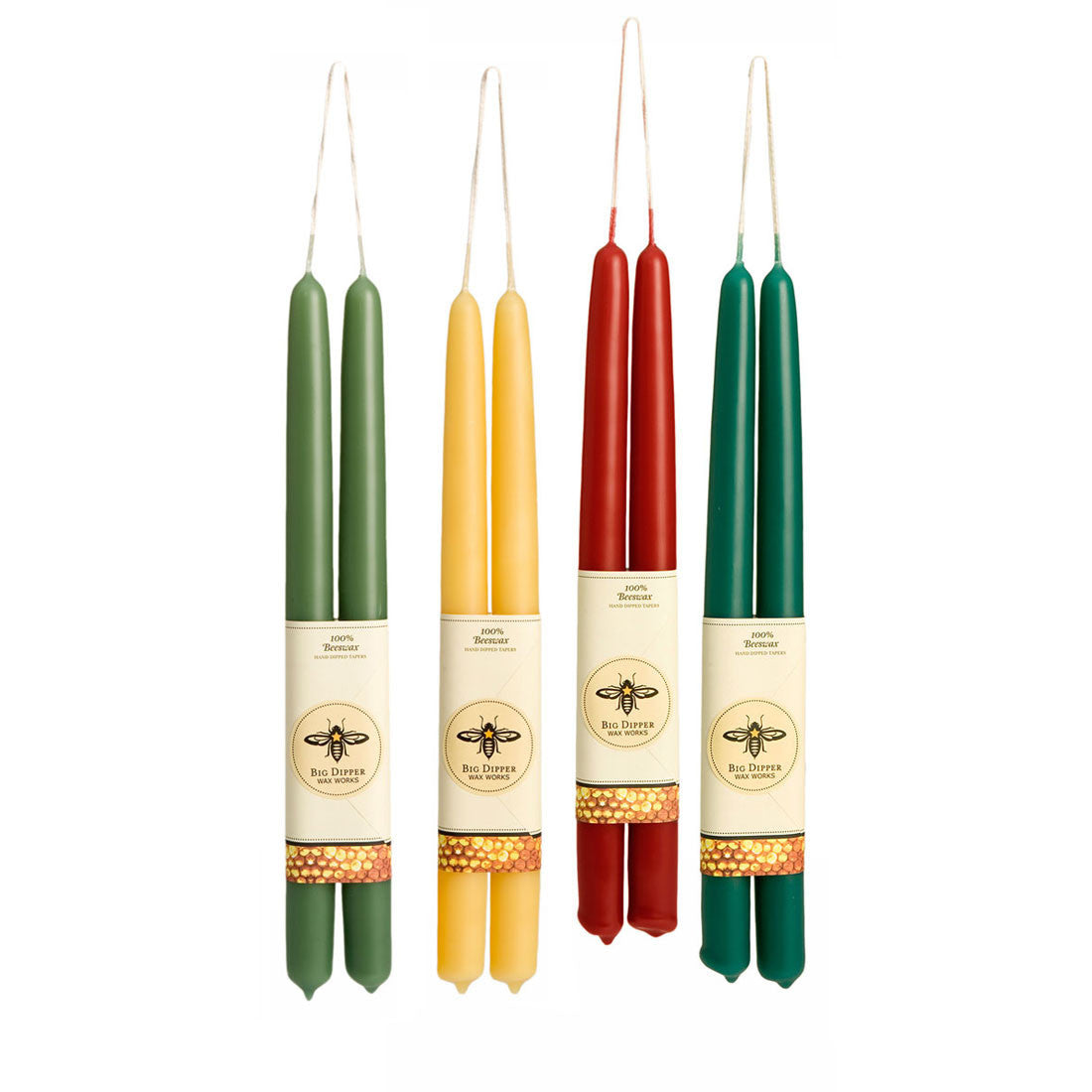 Natural Beeswax Tapers - Set of 2