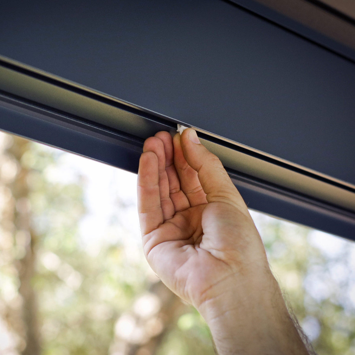 Rails to add curtains and netting