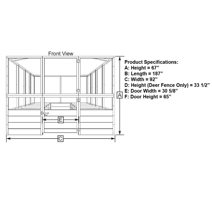 Deer Proof Cedar Complete Raised Garden Bed Kit - 8' x 16'