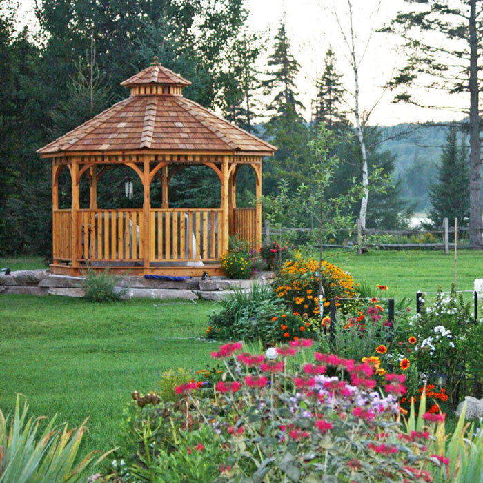 12' Cedar Panelized Octagon Gazebo