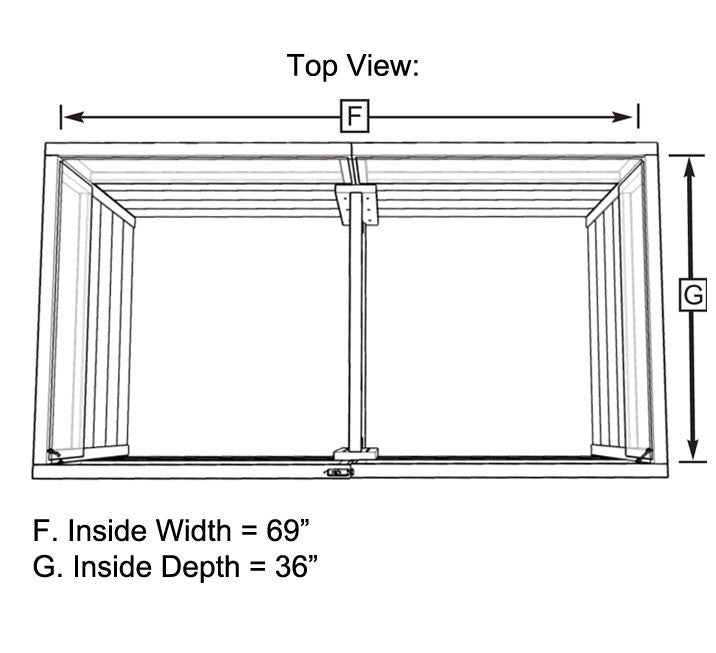 3' x 6' Raised Garden Bed With Hinged Fencing and Trellis
