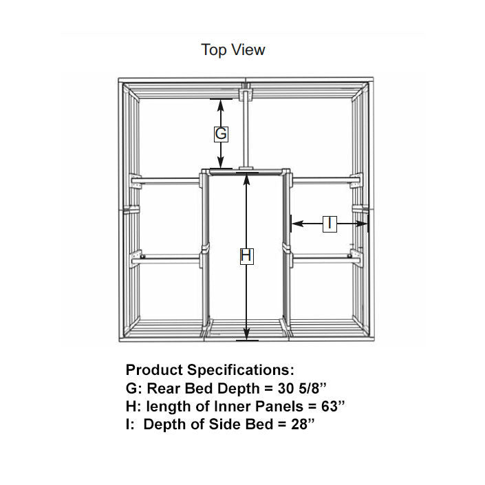 8' x 8' Garden Kit - Top View