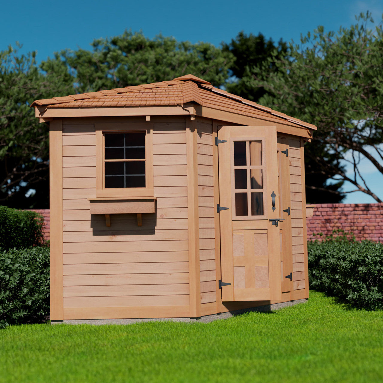 9' x 9' Western Red Cedar – Penthouse Shed