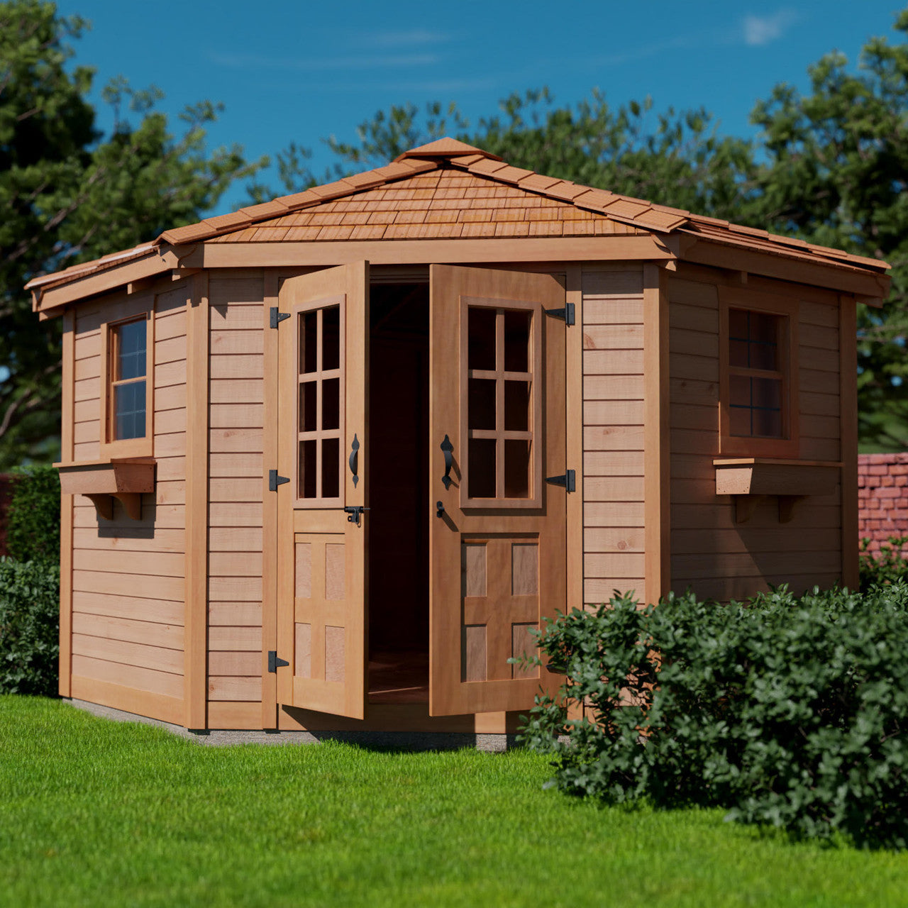 9' x 9' Western Red Cedar – Penthouse Shed