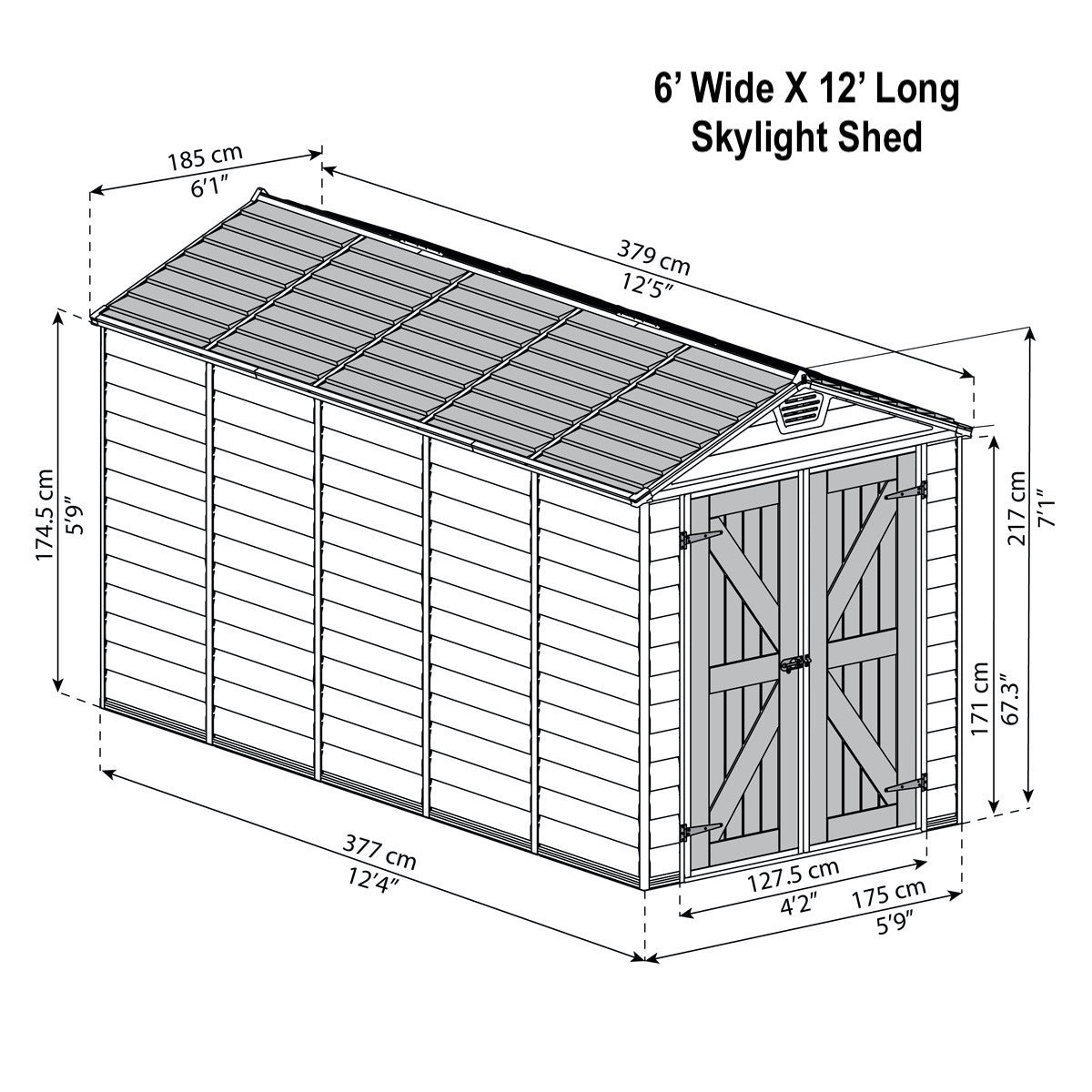 Skylight Sunlit Garden & Utility Shed