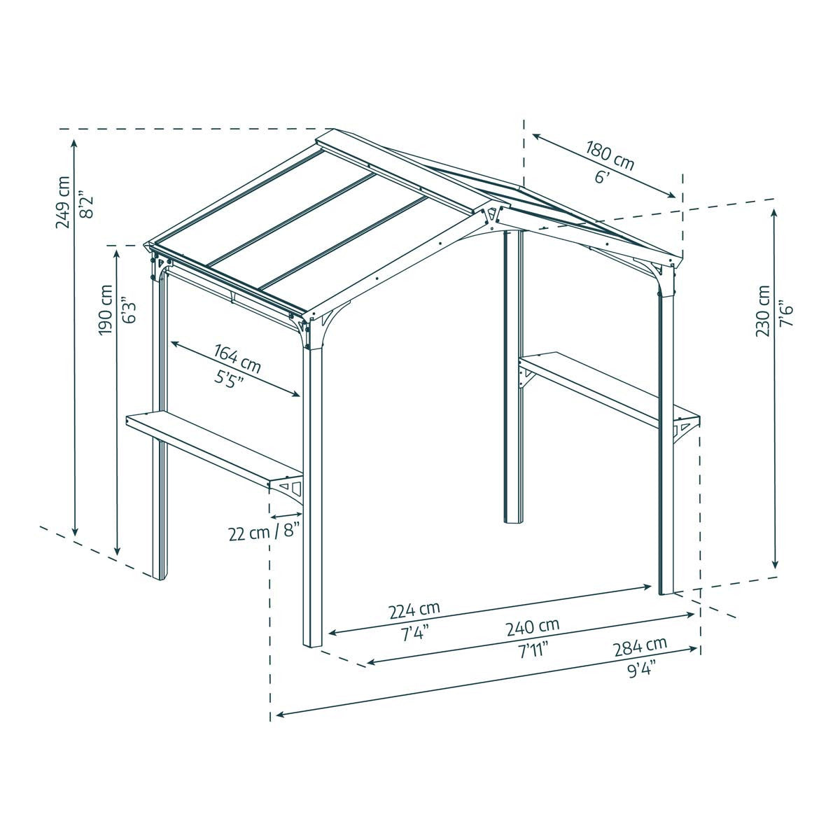 6' x 8' Aluminum Grill Gazebo