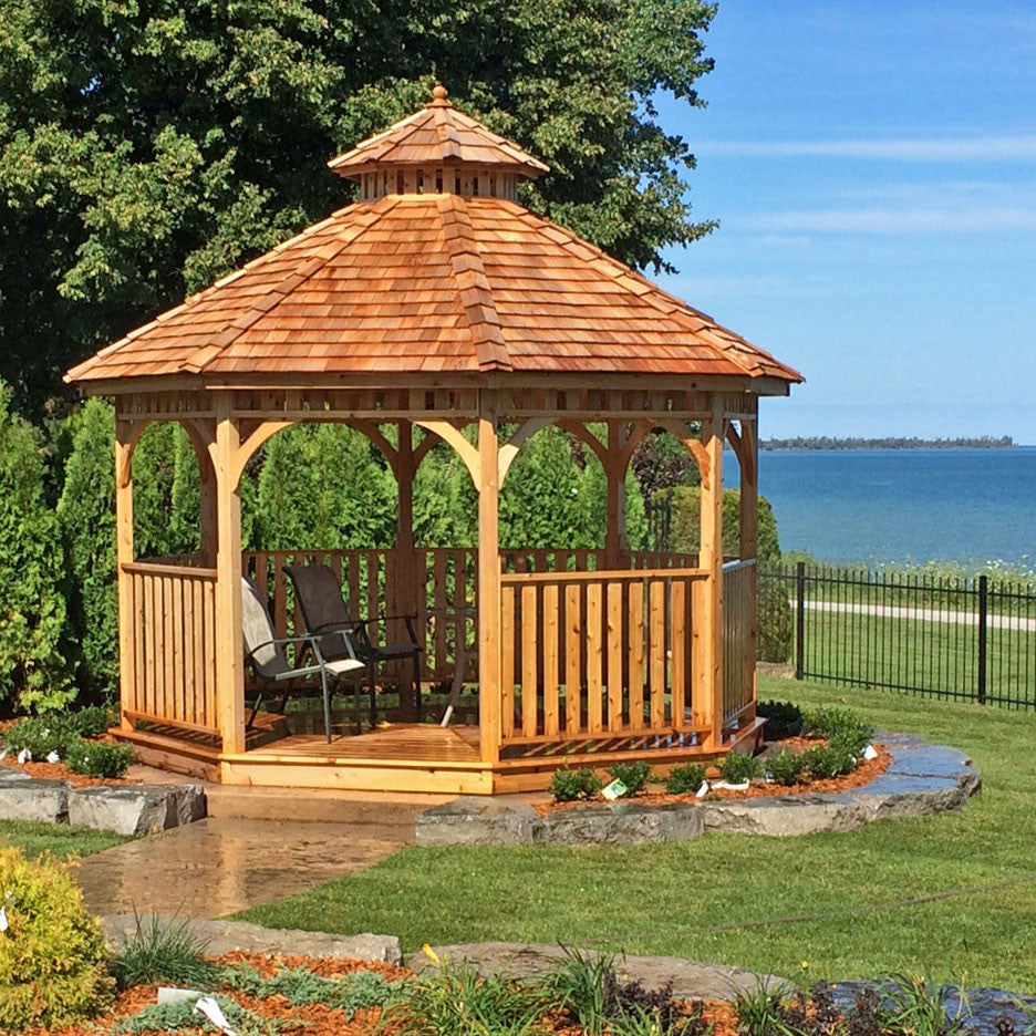 10' Cedar Panelized Octagon Gazebo